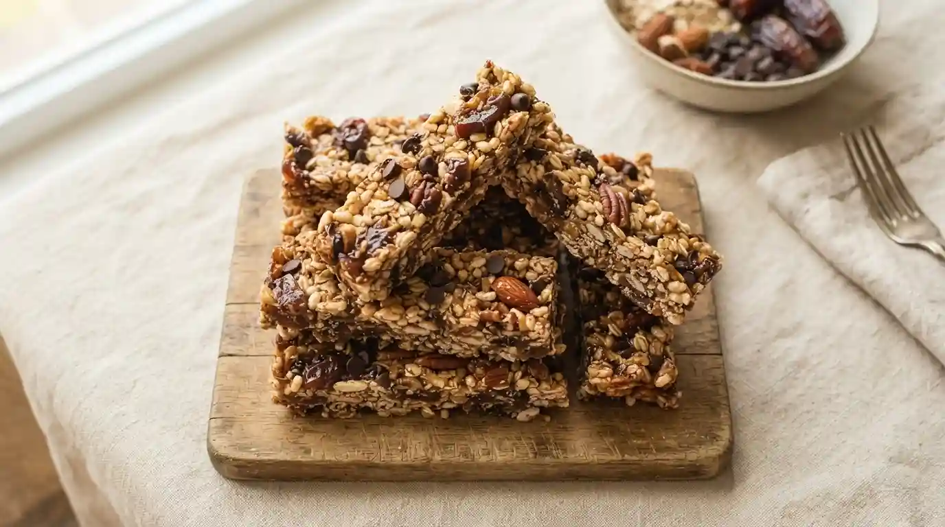 Homemade Granola Bars for Toddlers (No-Bake & Easy) 1 no-bake granola bars for toddlers stacked